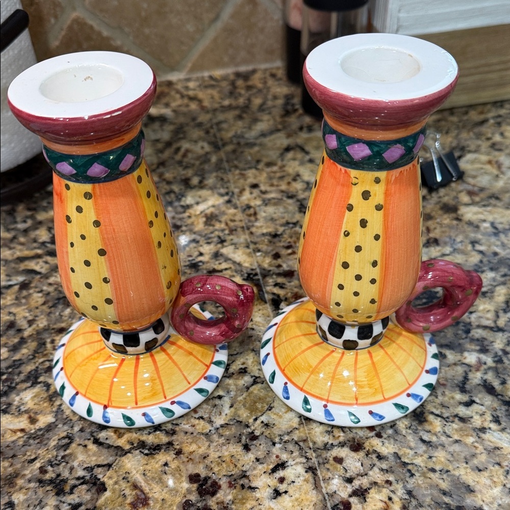 Colorful Ceramic Candle Holders